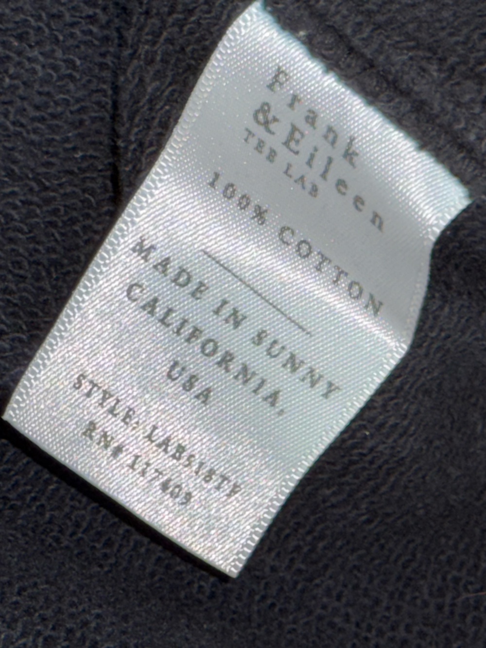 Frank & Eileen French Terry Navy Mockneck Crewneck - Picture 9 of 10